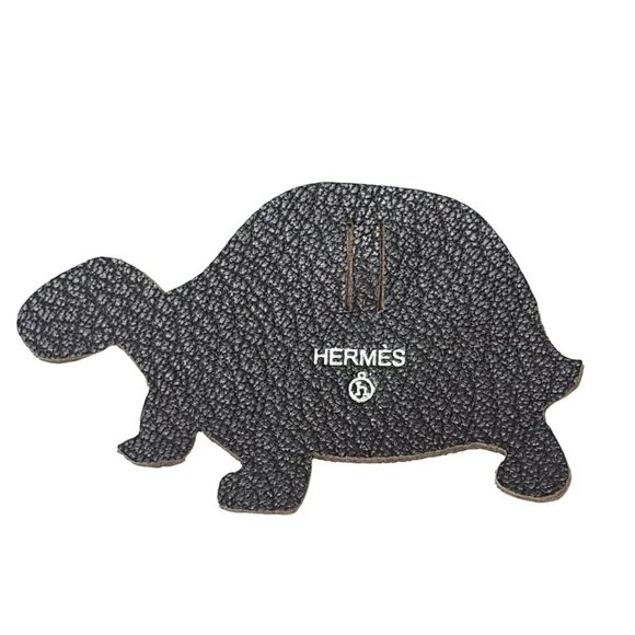 Auth HERMES - Dark Brown Leather None Bag Charm - Picture 4 of 4